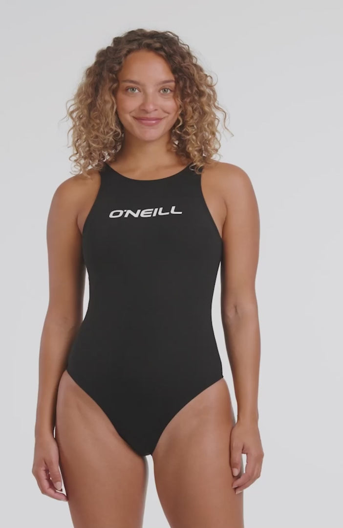 Womens Essential Logo Swimsuit