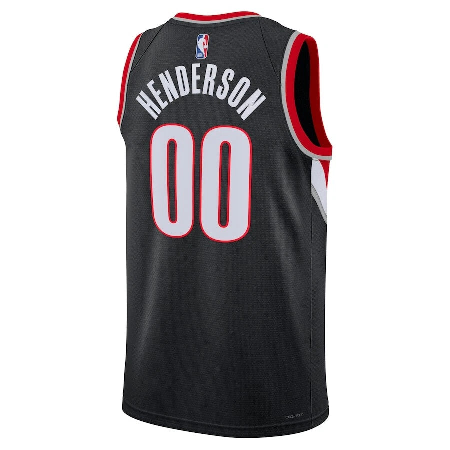 Mens Portland Trailblazers Scoot Henderson Icon Swingman Replica Jersey