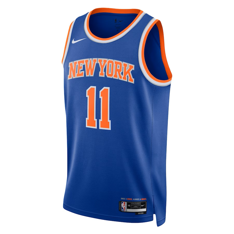 Mens New York Knicks Jalen Brunson Icon Swingman Replica Jersey