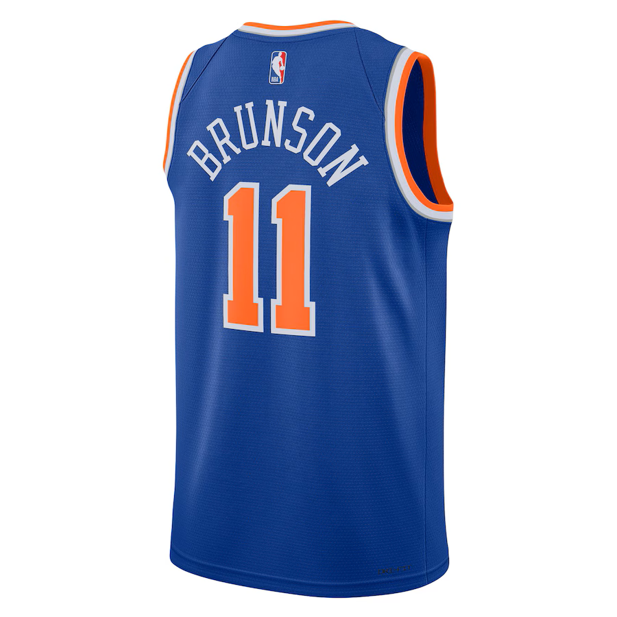 Mens New York Knicks Jalen Brunson Icon Swingman Replica Jersey