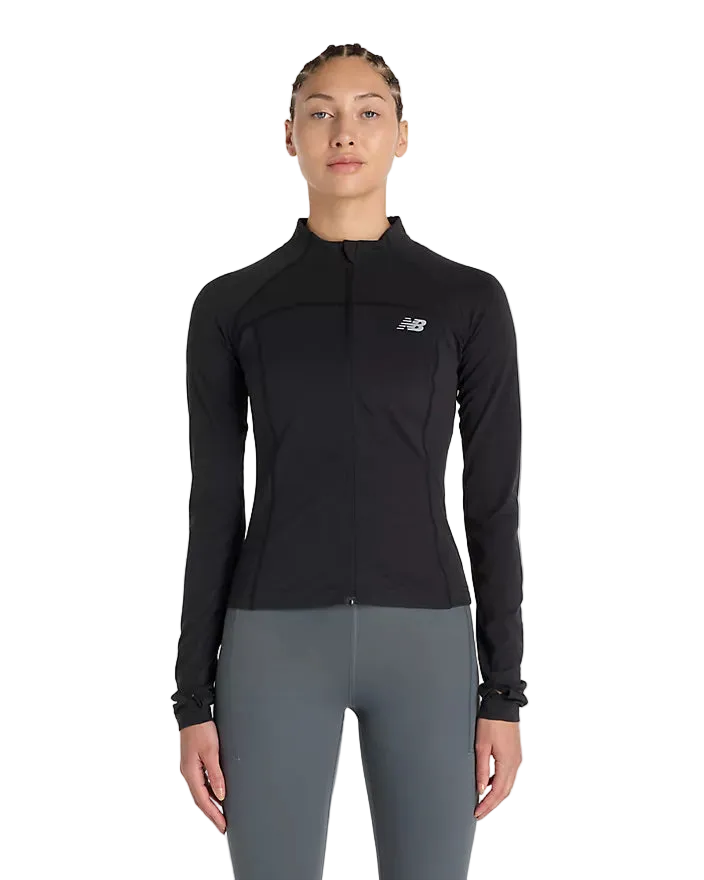 Womens Running Fitted Full Zip Jacket