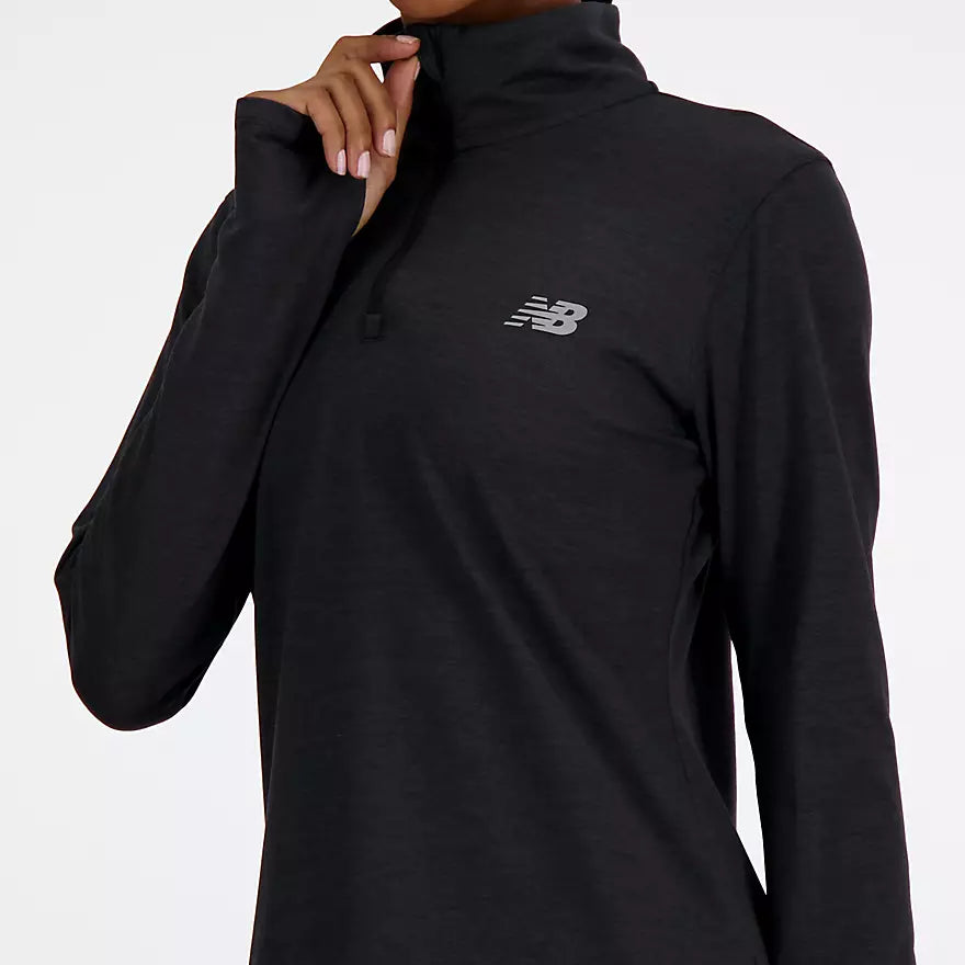 Womens Running Essentials Space Dye Quarter Zip