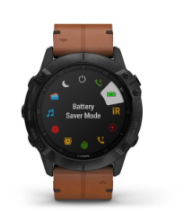 Fenix 6X Sapphire Black with Brown Leather Band