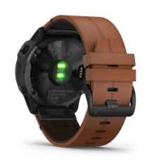 Fenix 6X Sapphire Black with Brown Leather Band
