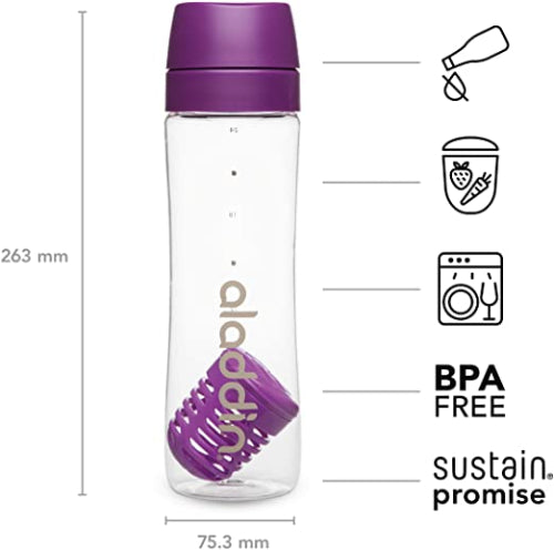 Infuse-Water-Bottle-0.7L-Purple