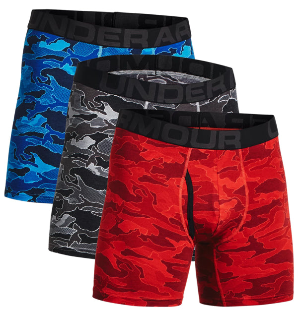 Mens 3 Pack Charged Cotton Novelty 6 Inch Boxer Short