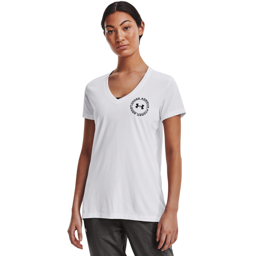 Womens Tech Graphic V-Neck Short Sleeve T-Shirt