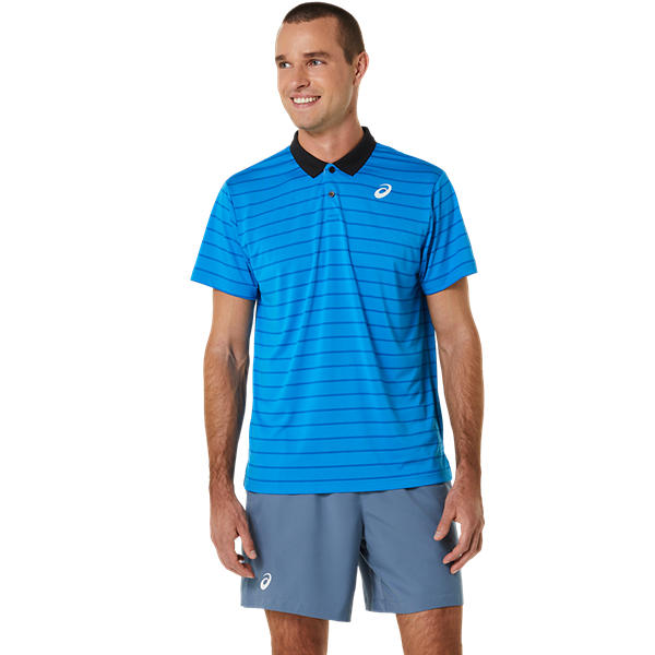 Mens Court Stripe Polo
