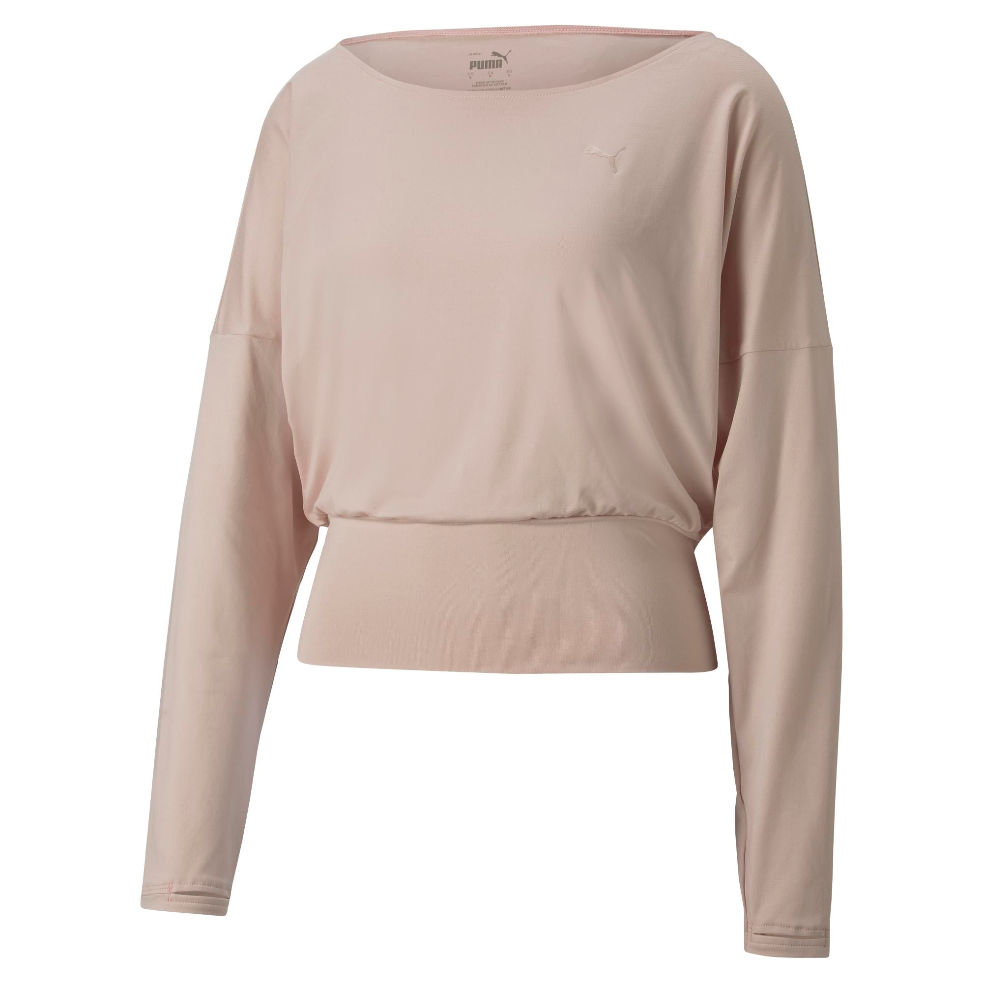 Womens Yoga Crop Long Sleeve T-Shirt