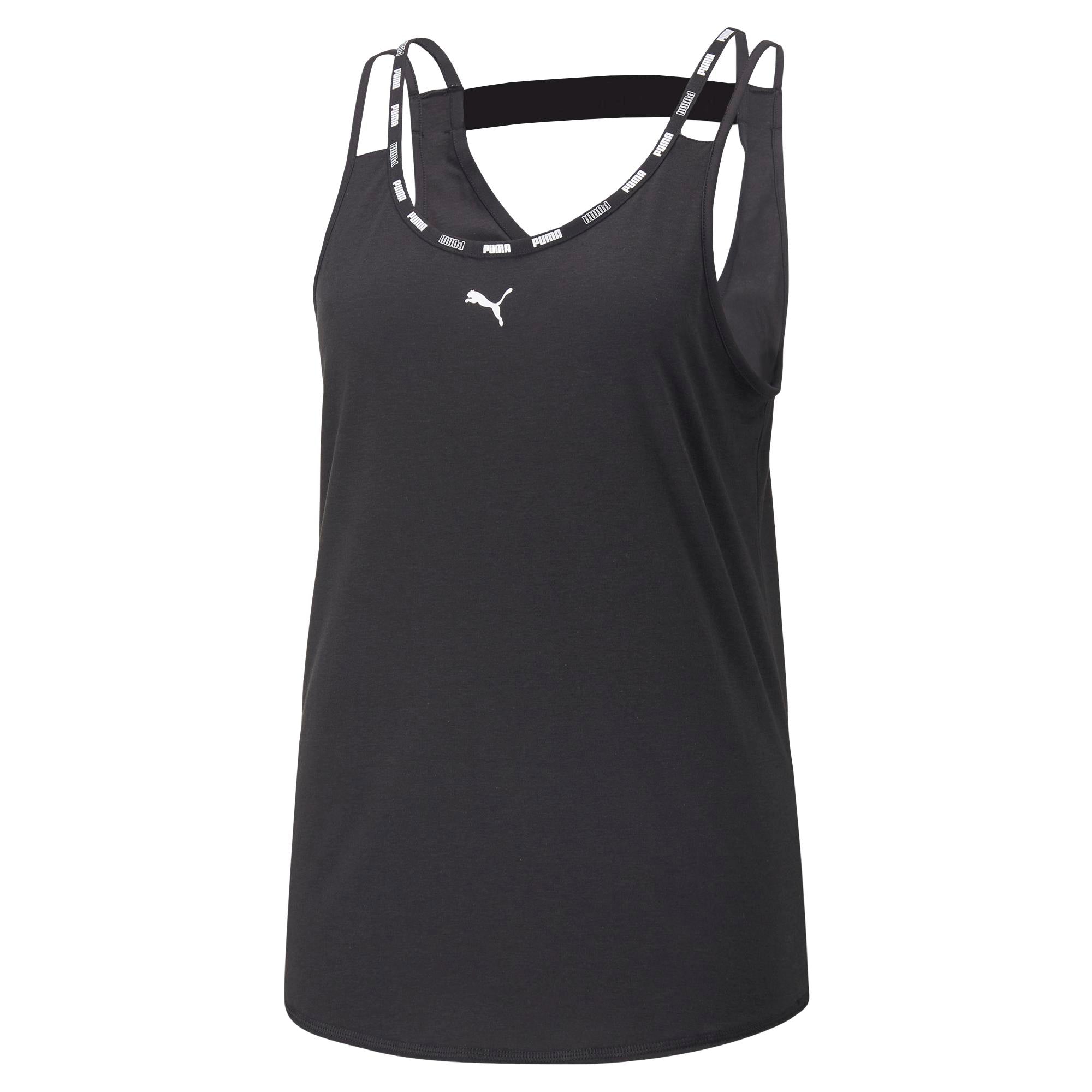 Womens Tape Logo Strappy Tank