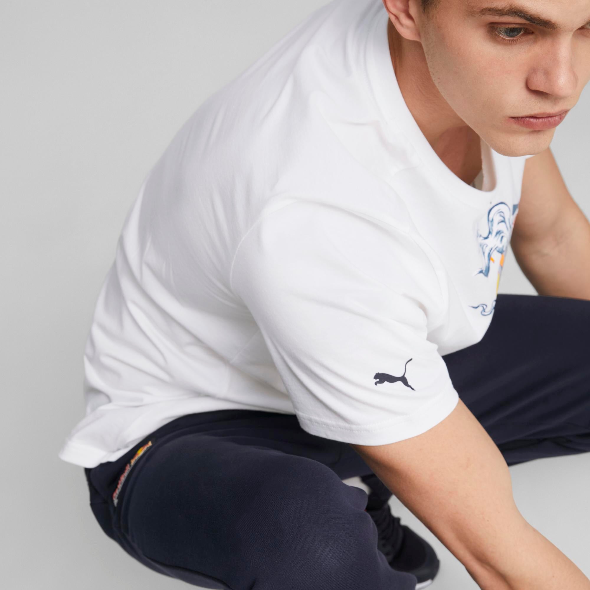 Mens Red Bull Racing Dynamic Bull Logo Short Sleeve T-Shirt