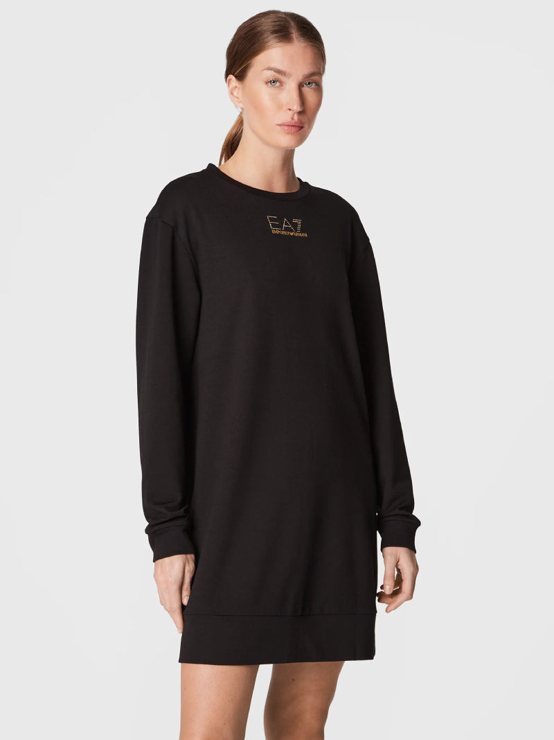 Womens Metallic Logo Dress