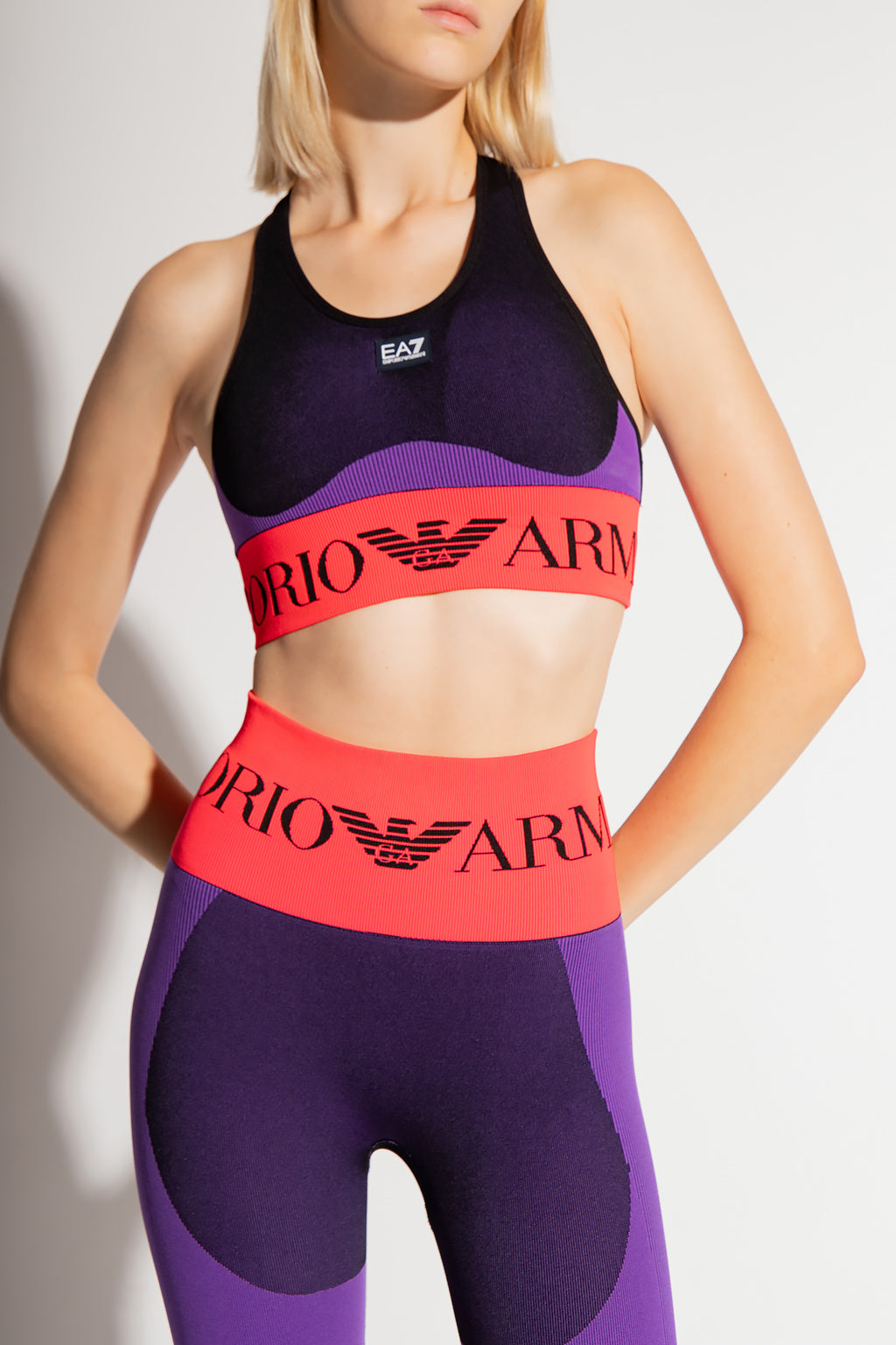 Womens Vigor Logo Racerback Medium Impact Sports Bra