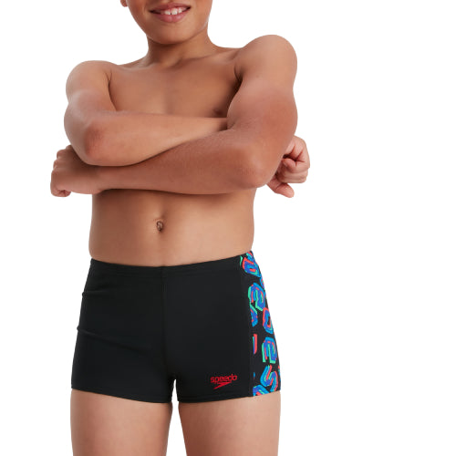 Boys Digital Allover Panel Aquashorts