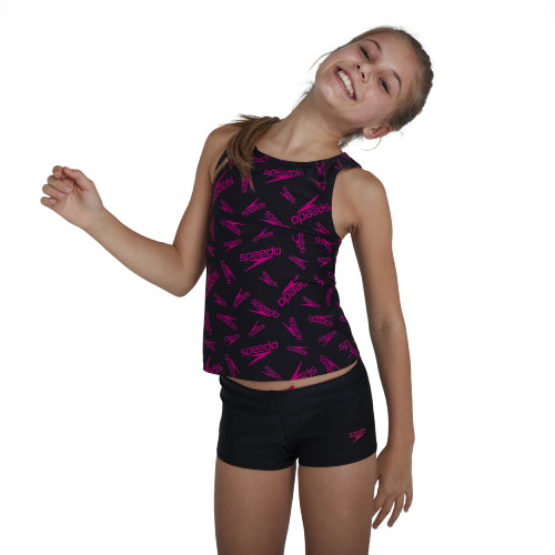 Girls Boom Logo Printed Tankini
