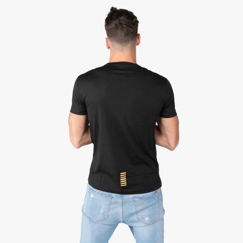 Mens Train Core Identity Small Gold Logo Short Sleeve T-Shirt