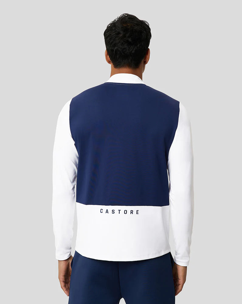 Mens Colour Block Mid Layer Long Sleeve Shirt