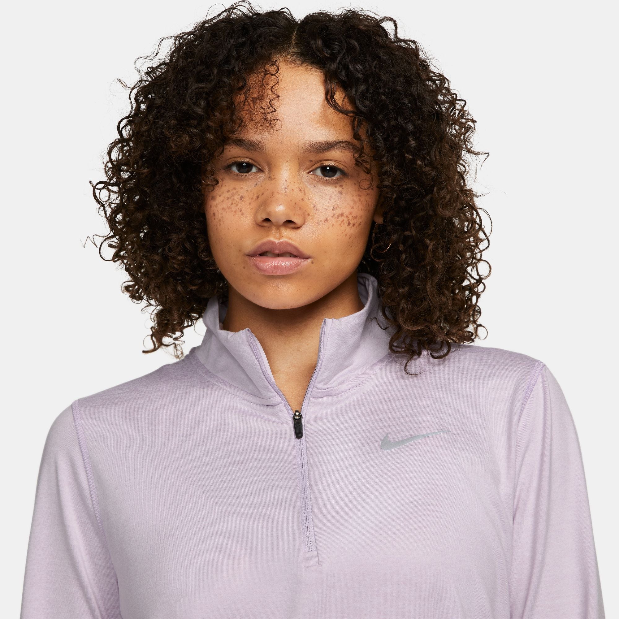 Womens Running Dri-Fit Half Zip Long Sleeve Top