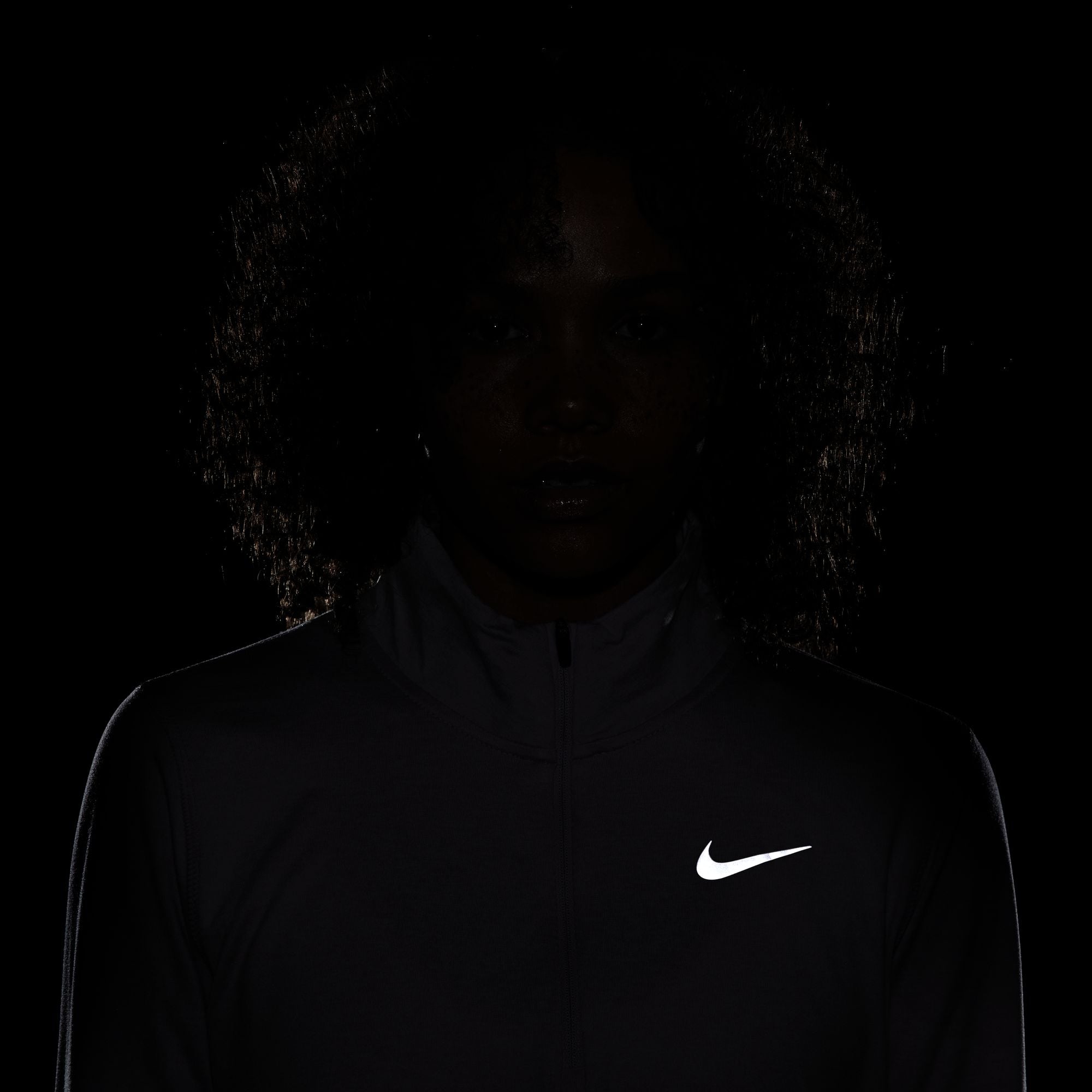 Womens Running Dri-Fit Half Zip Long Sleeve Top