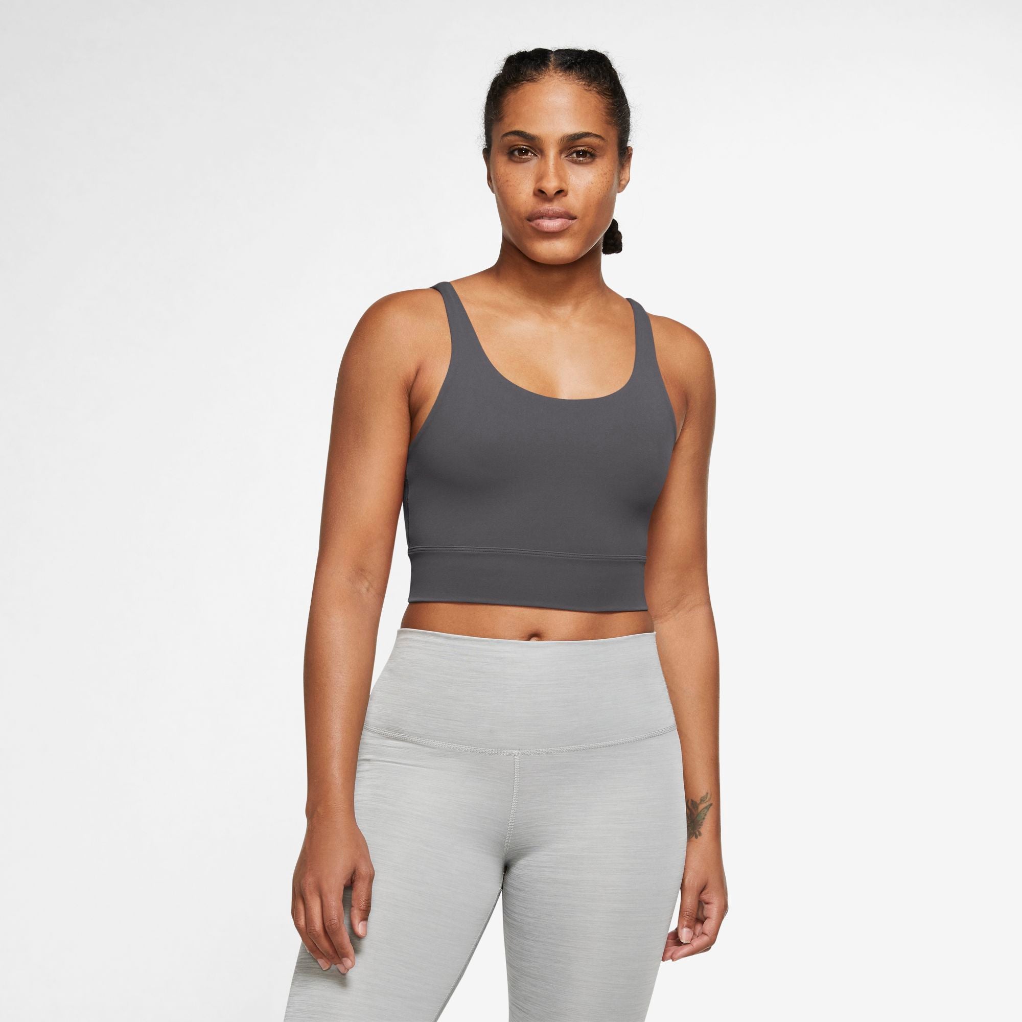 Womens Yoga Strappy Fitted Crop Tank