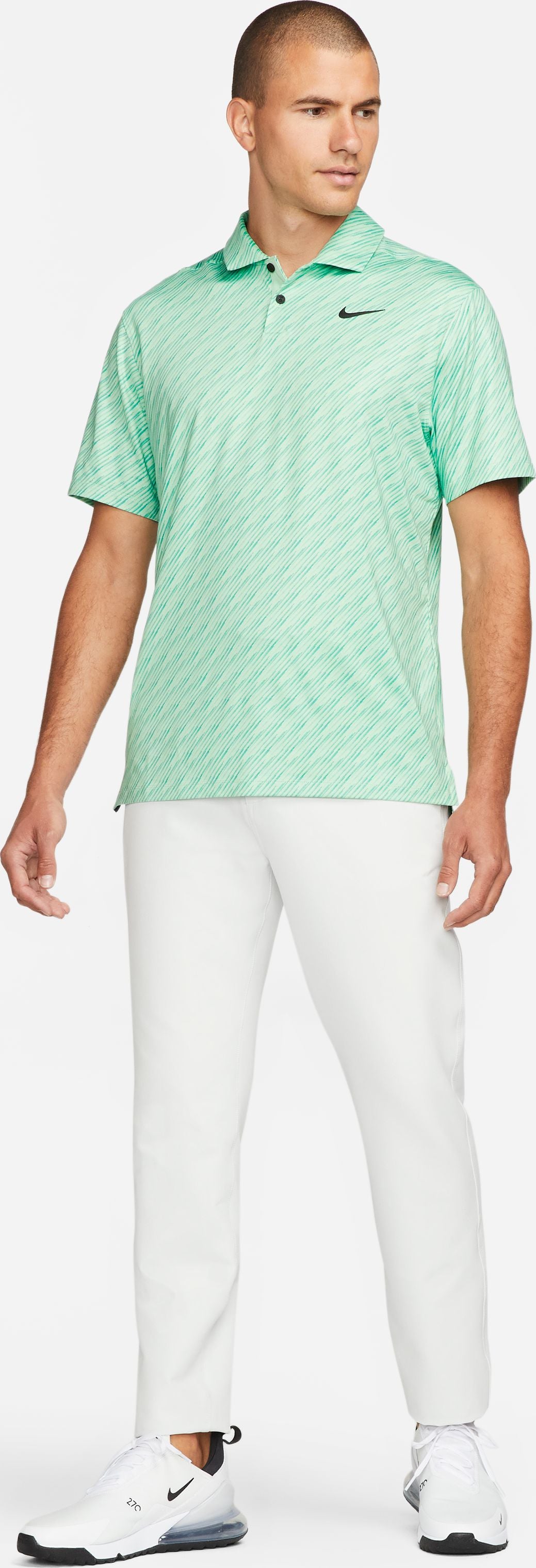 Mens Dri-Fit Vapor Stripe Golf Polo Shirt