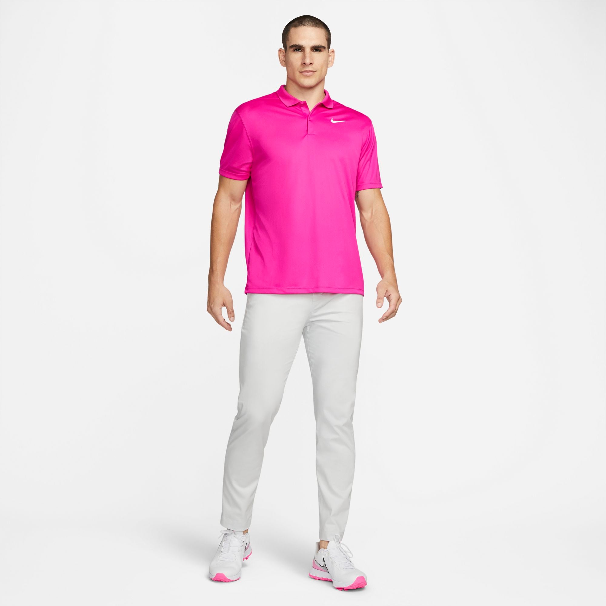 Mens Dri-Fit Vicotry Solid Golf Polo Shirt
