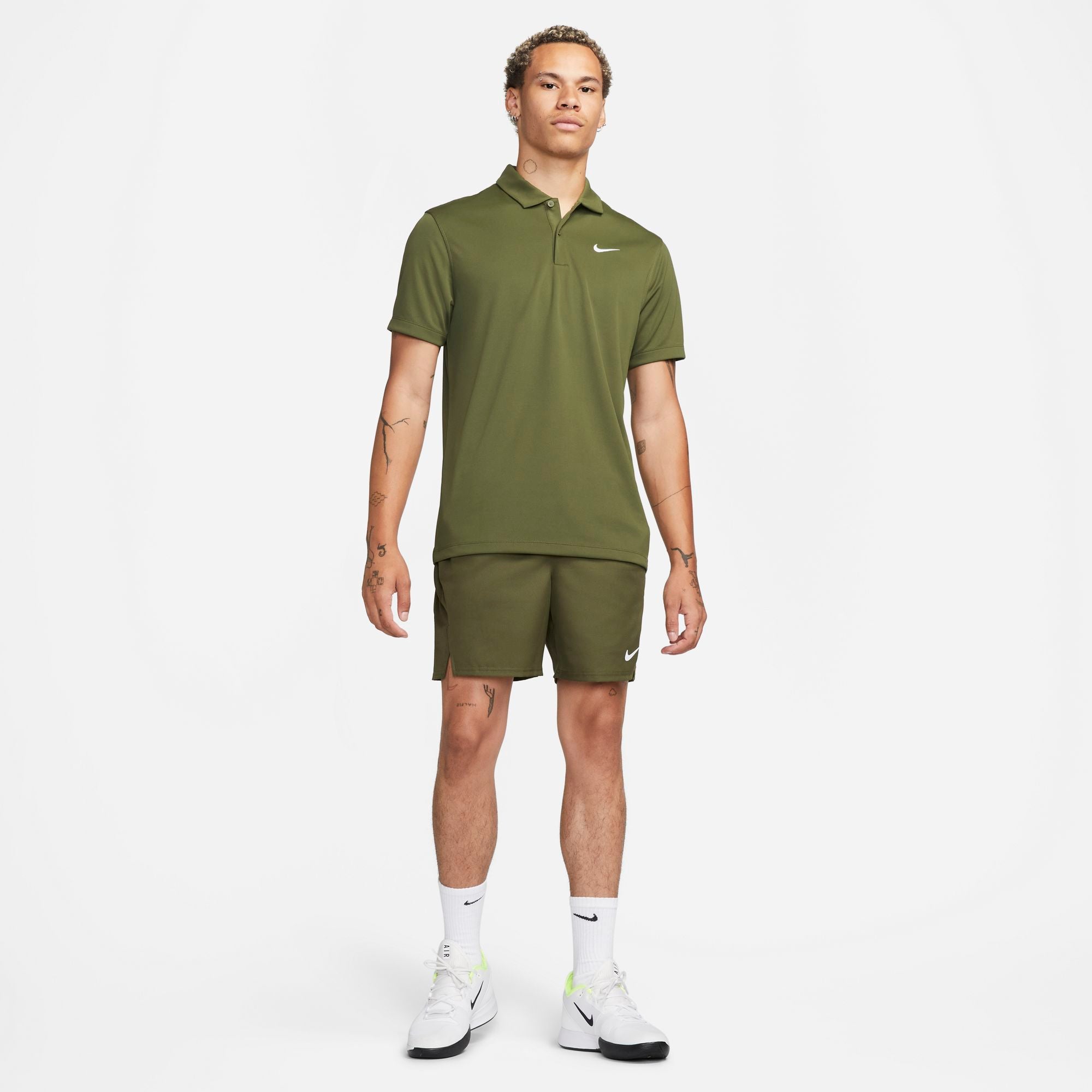 Mens Court Dri-FIT Solid Tennis Polo Shirt