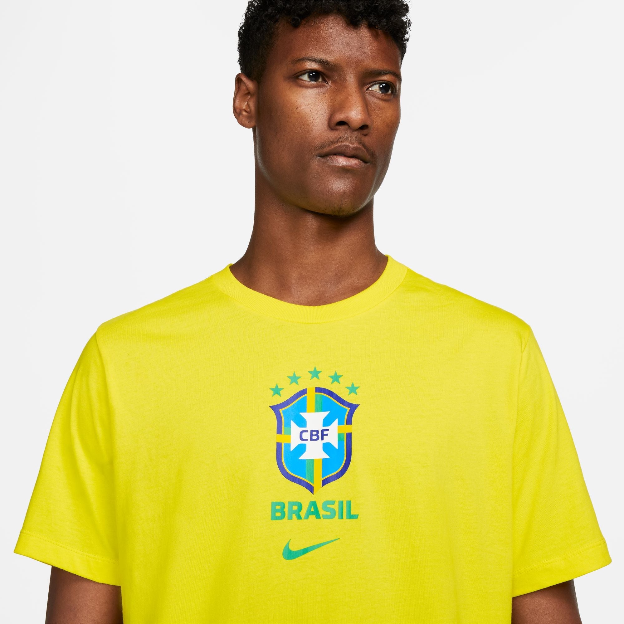 Mens Brazil World Cup 2022 Crest Short Sleeve T-Shirt