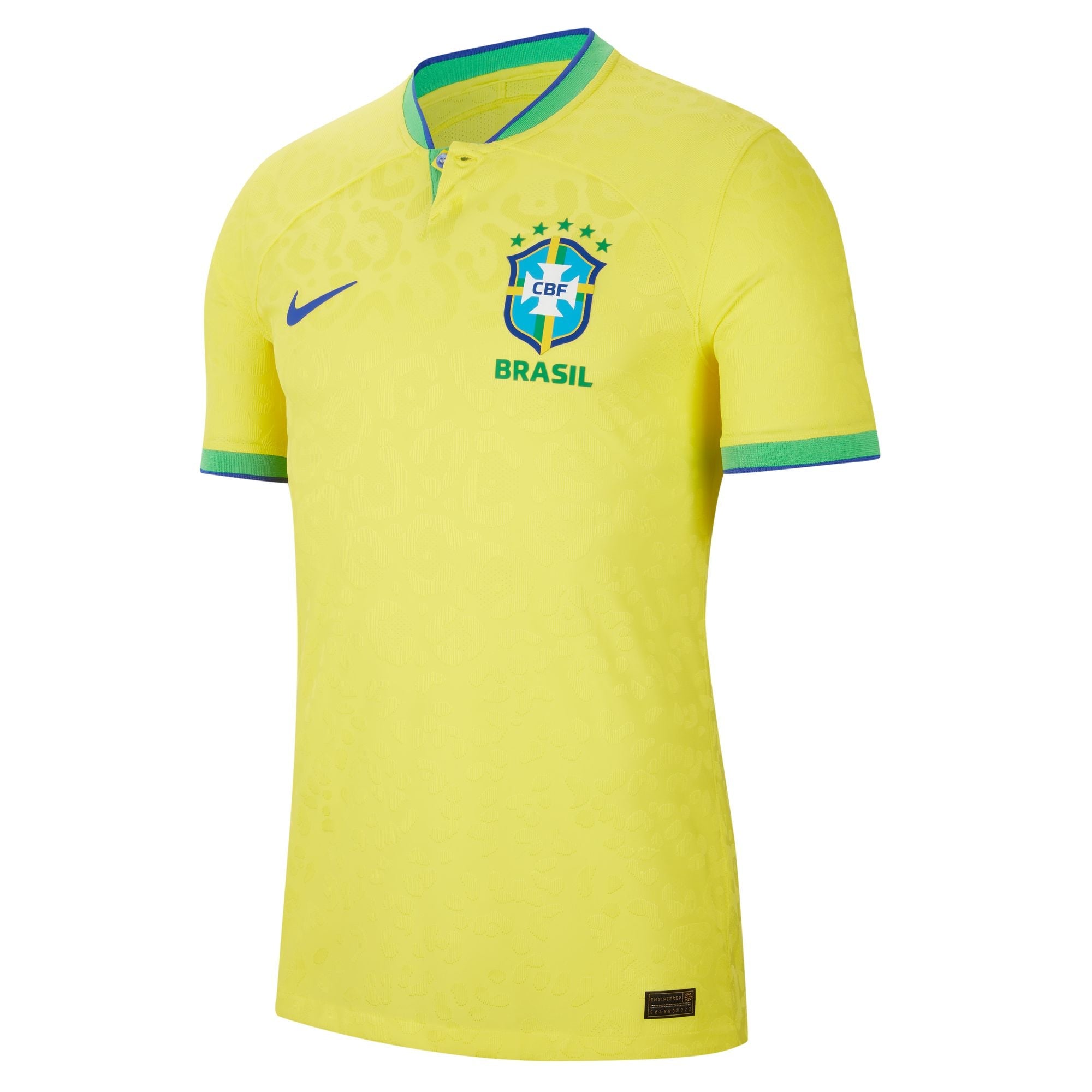 Mens Brazil World Cup 2022 Home Authentic Jersey