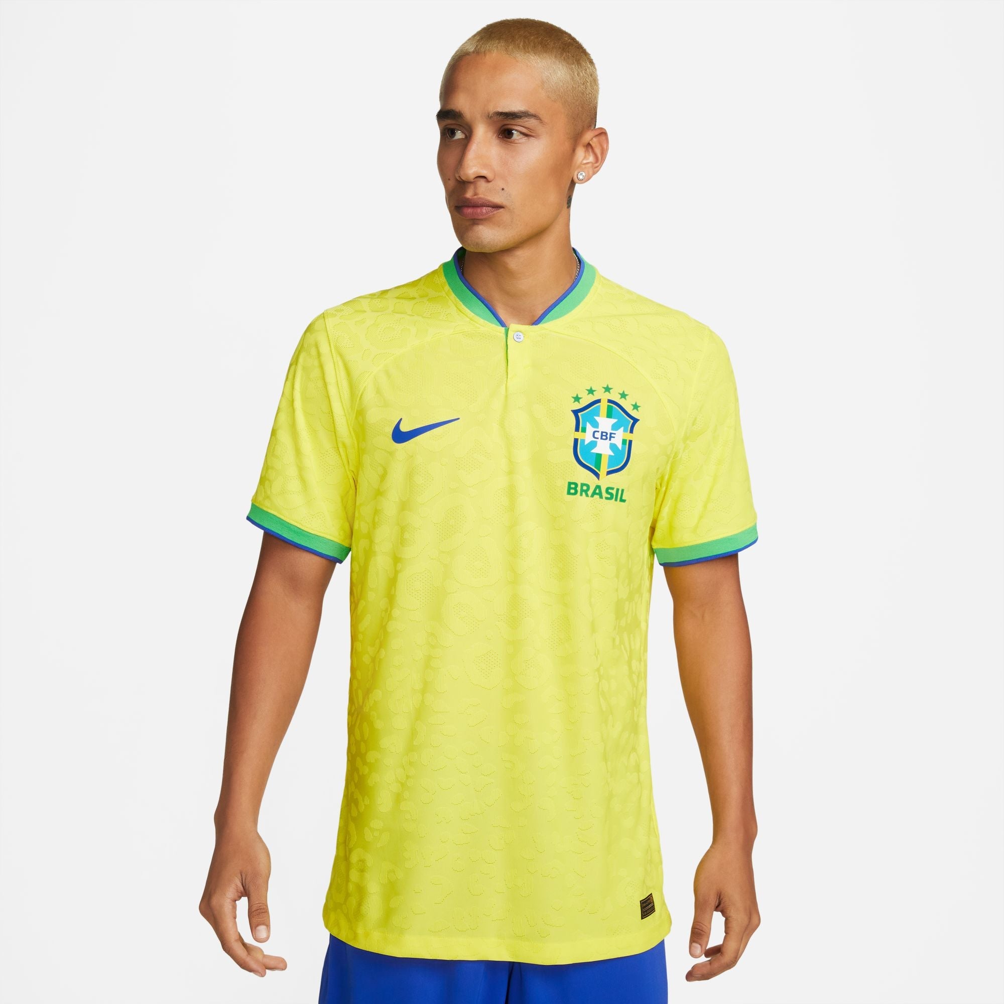 Mens Brazil World Cup 2022 Home Authentic Jersey