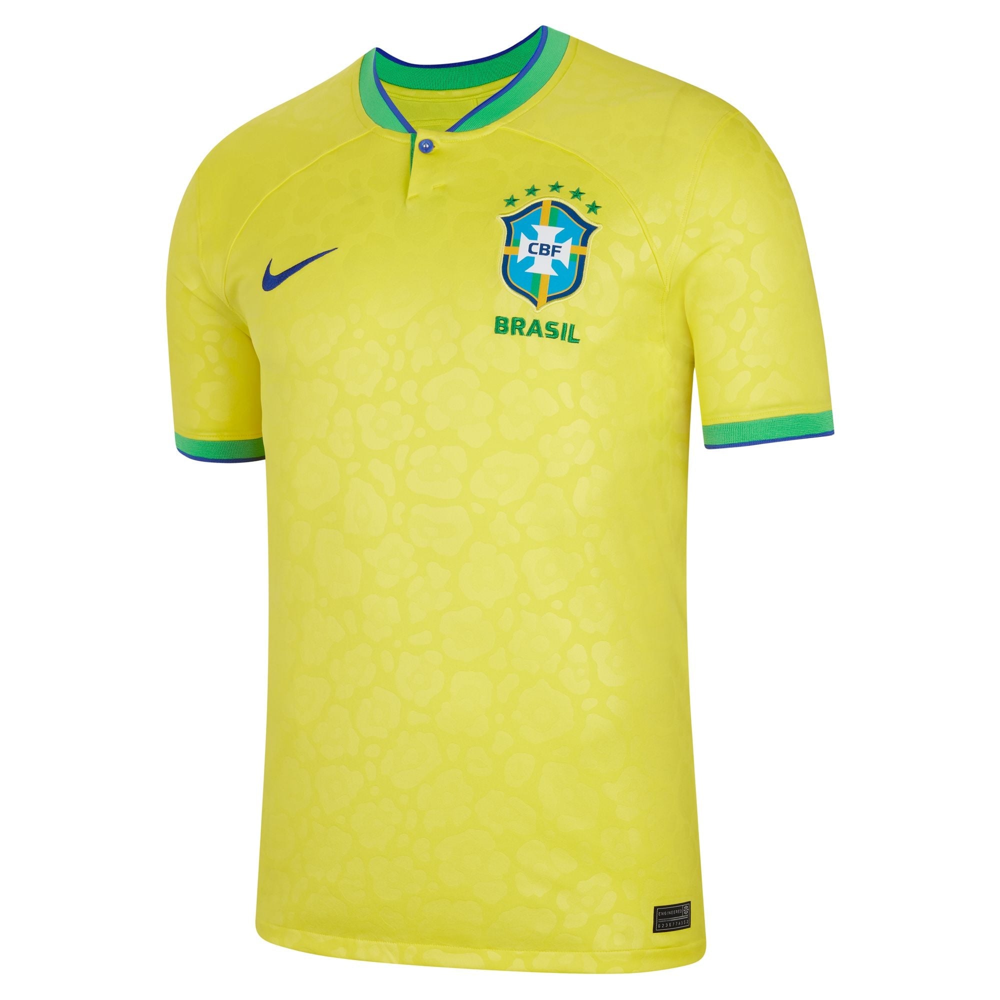 Mens Brazil World Cup 2022 Home Replica Jersey