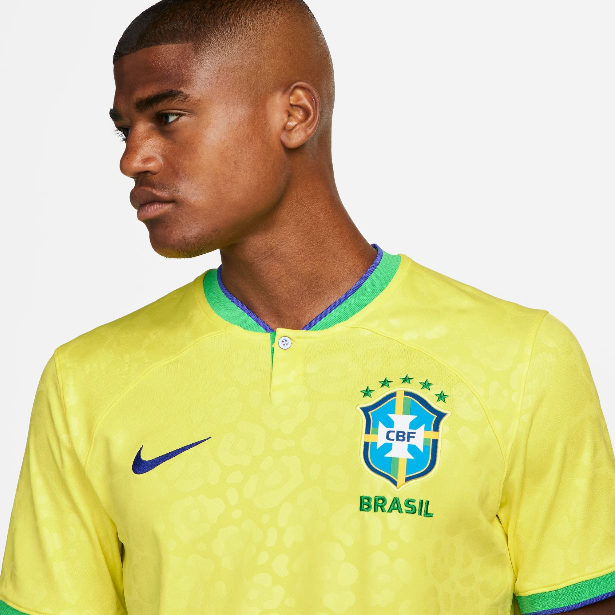 Mens Brazil World Cup 2022 Home Replica Jersey