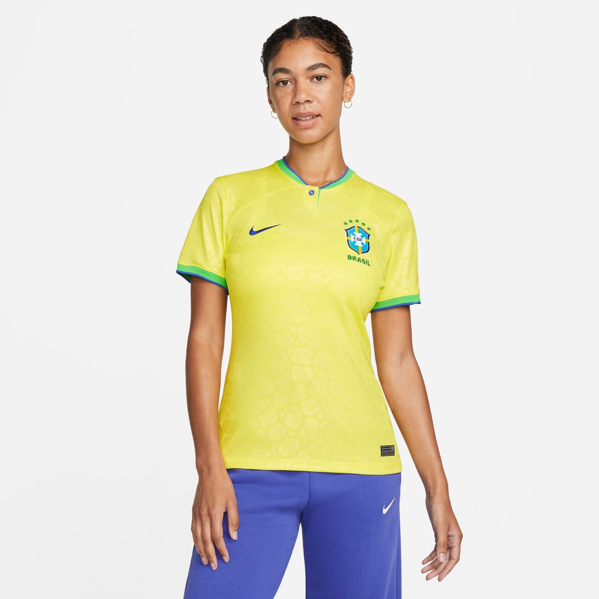 Womens Brazil World Cup 2022 Home Replica Jersey