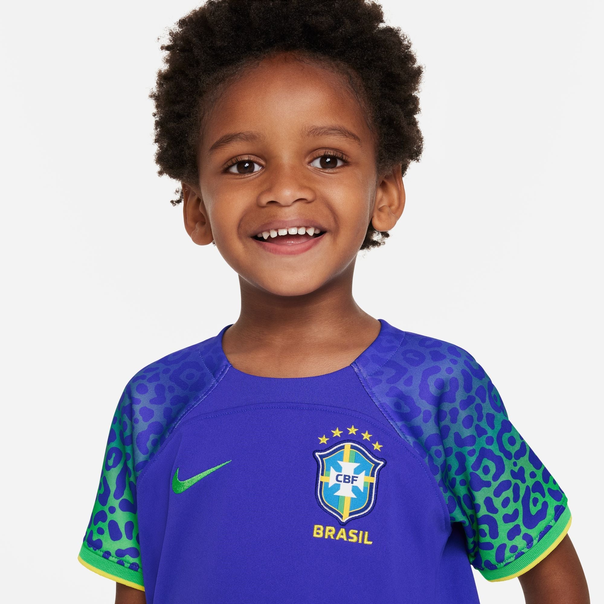 Kids Brazil World Cup 2022 Away Replica Kit