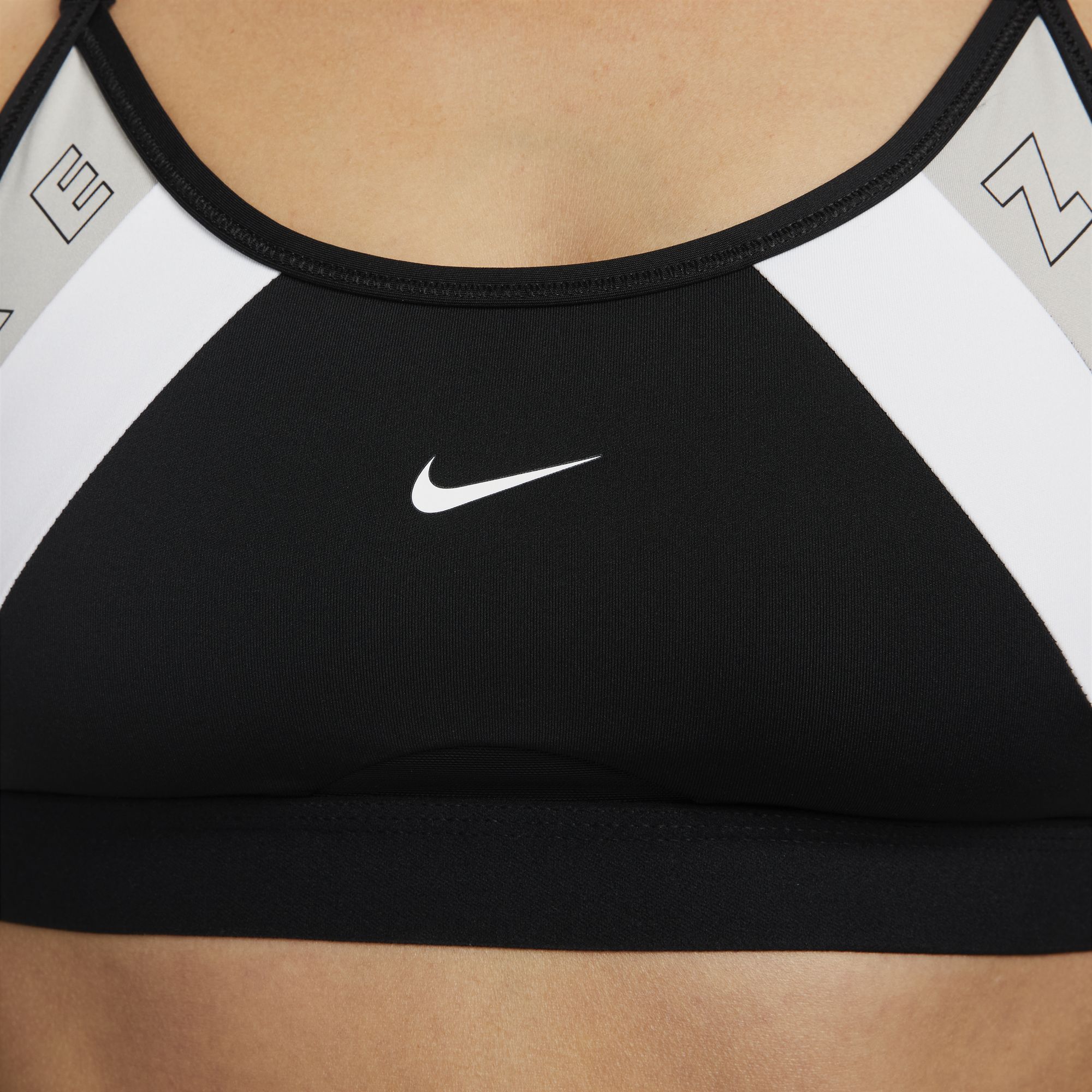 Womens Dri-Fit Strappy Logo Light Impact Sports Bra