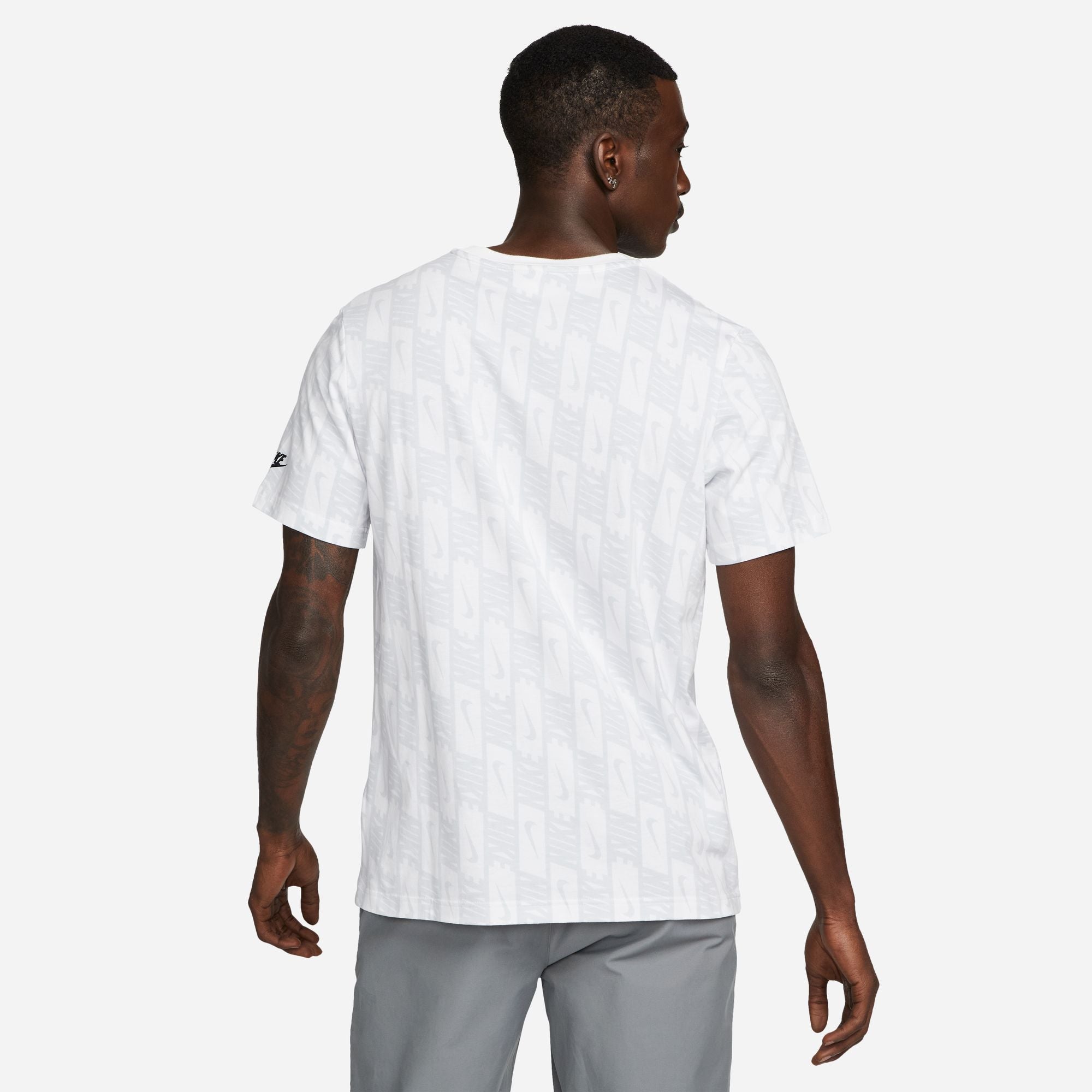 Mens Sportswear Repeat Printed Short Sleeve T-Shirt