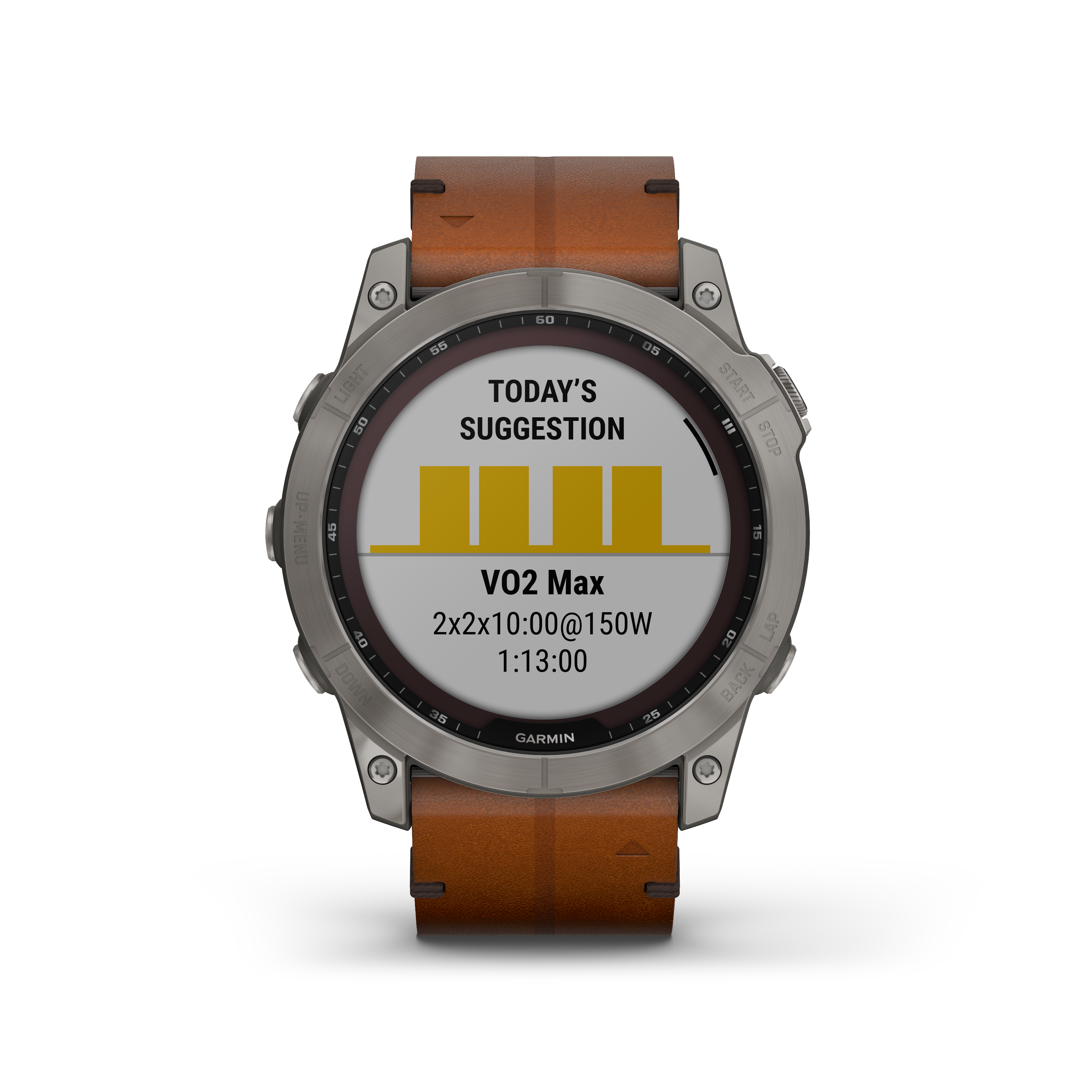 Fenix 7X Sapphire Bare Titanium With Leather Band