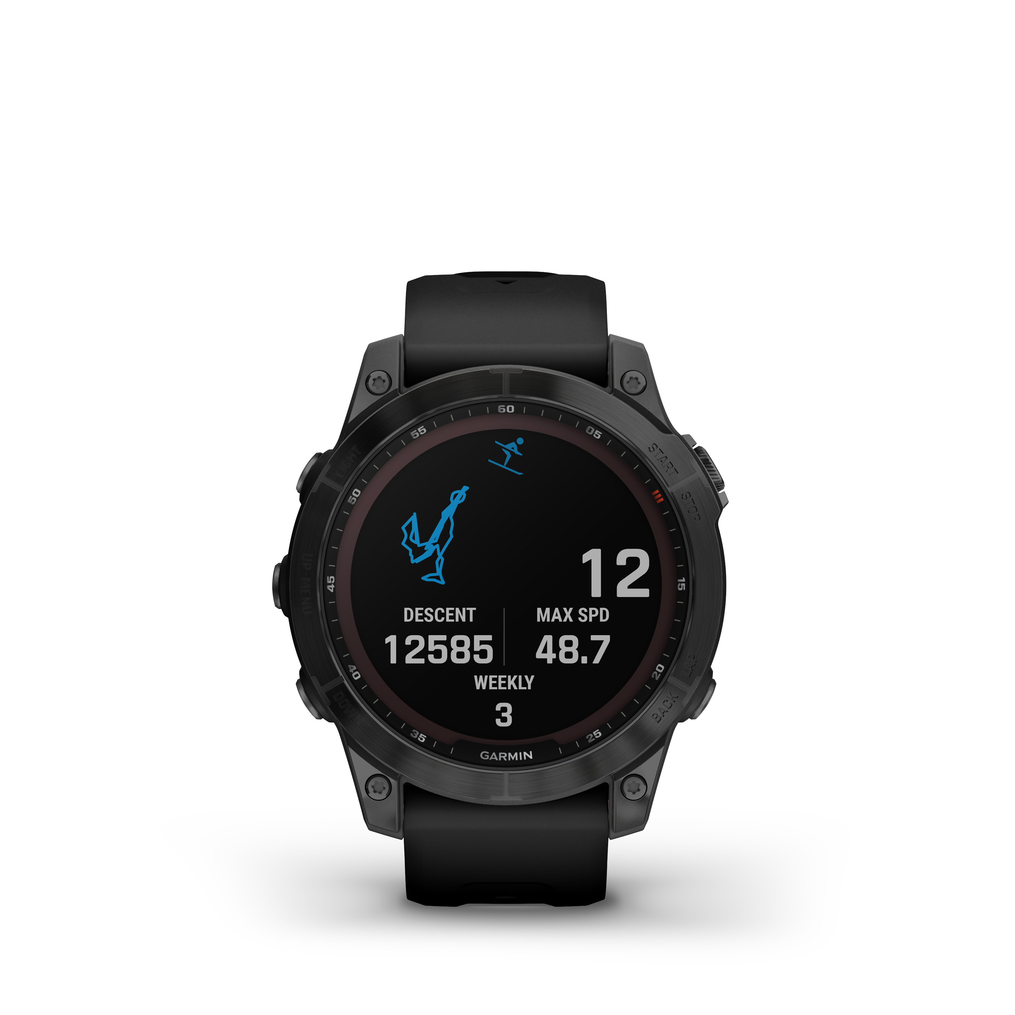 Fenix 7 Sapphire Black Titanium With Black Band GPS Watch