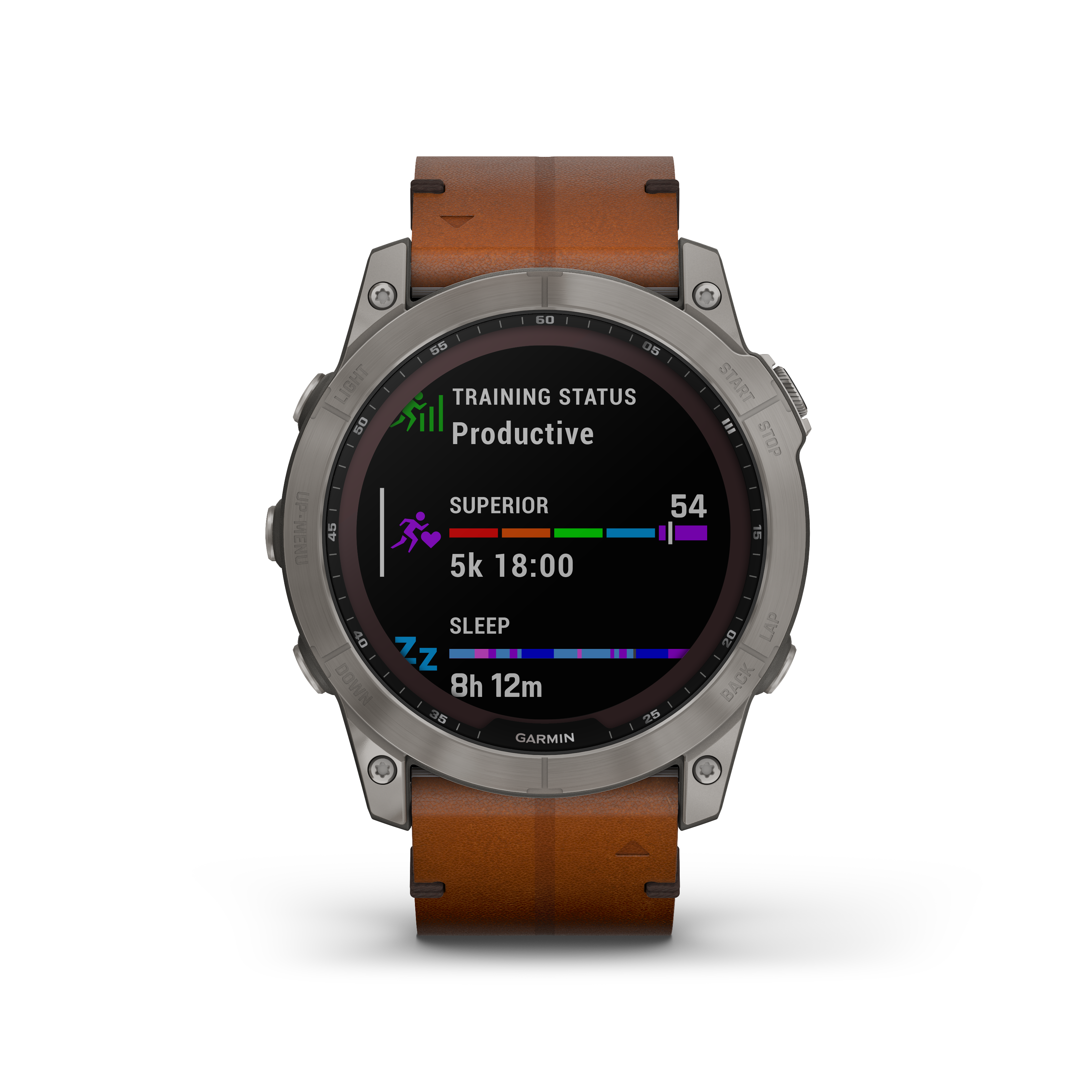 Fenix 7X Sapphire Bare Titanium With Leather Band