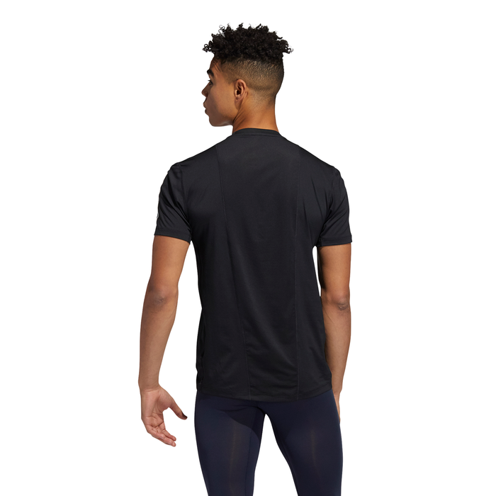 Mens Techfit 3 Stripes Short Sleeve Top