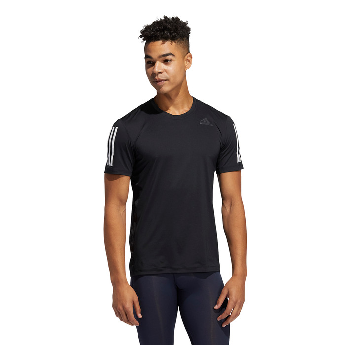 Mens Techfit 3 Stripes Short Sleeve Top