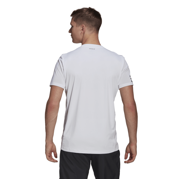 Mens Club 3 Stripe Tennis Short Sleeve T-Shirt