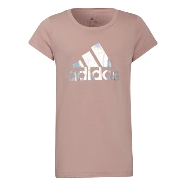 Girls Badge of Sport Logo Short Sleeve T-Shirt
