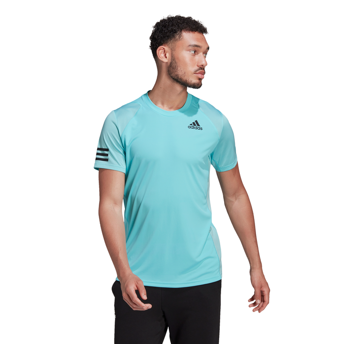 Mens 3 Stripe CLub Tennis Short Sleeve T-Shirt