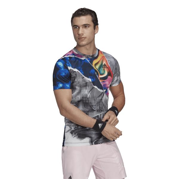 تي شيرت تنس يونايتد ستيتس سيريس بأكمام قصيرة للرجال