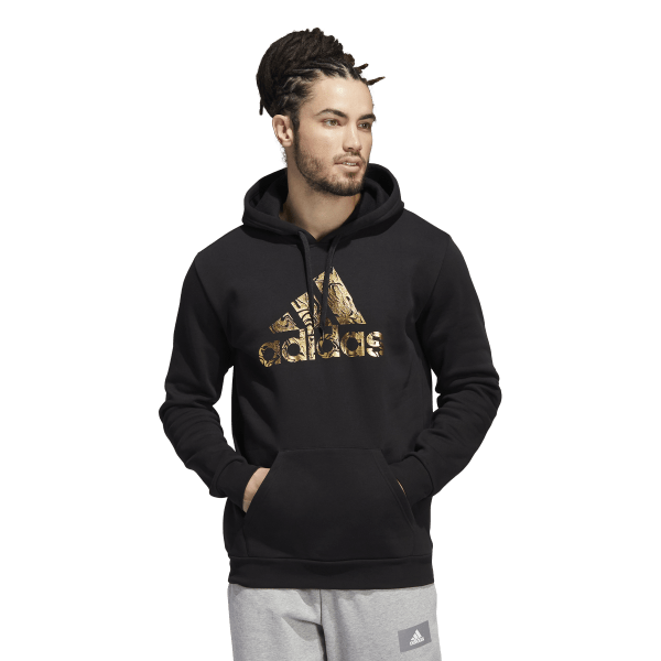 Mens Liquid Foil Badge of Sport Graphic Logo Hoodie