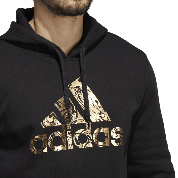 Mens Liquid Foil Badge of Sport Graphic Logo Hoodie