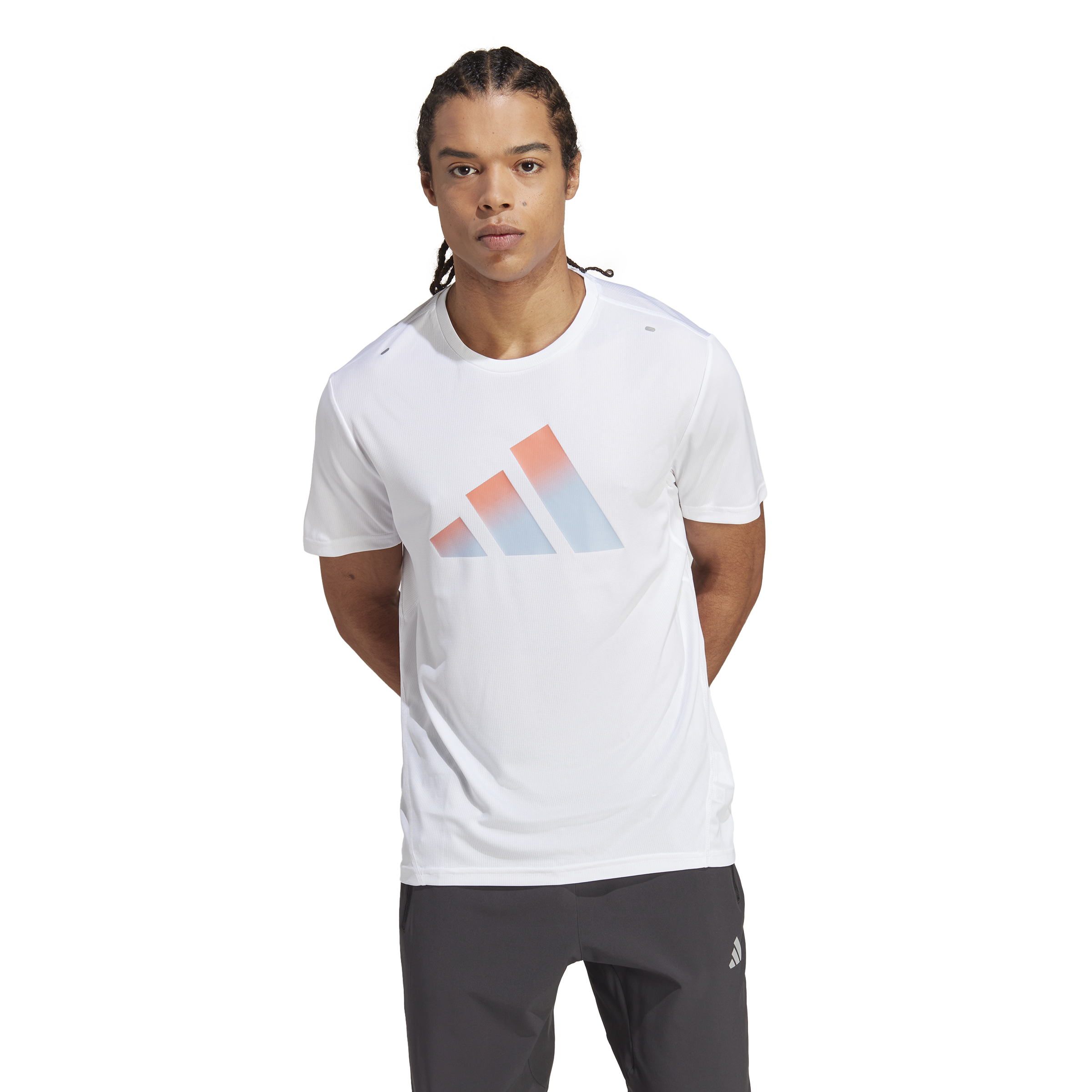 Mens Run Icons 3 Bar Short Sleeve T-Shirt