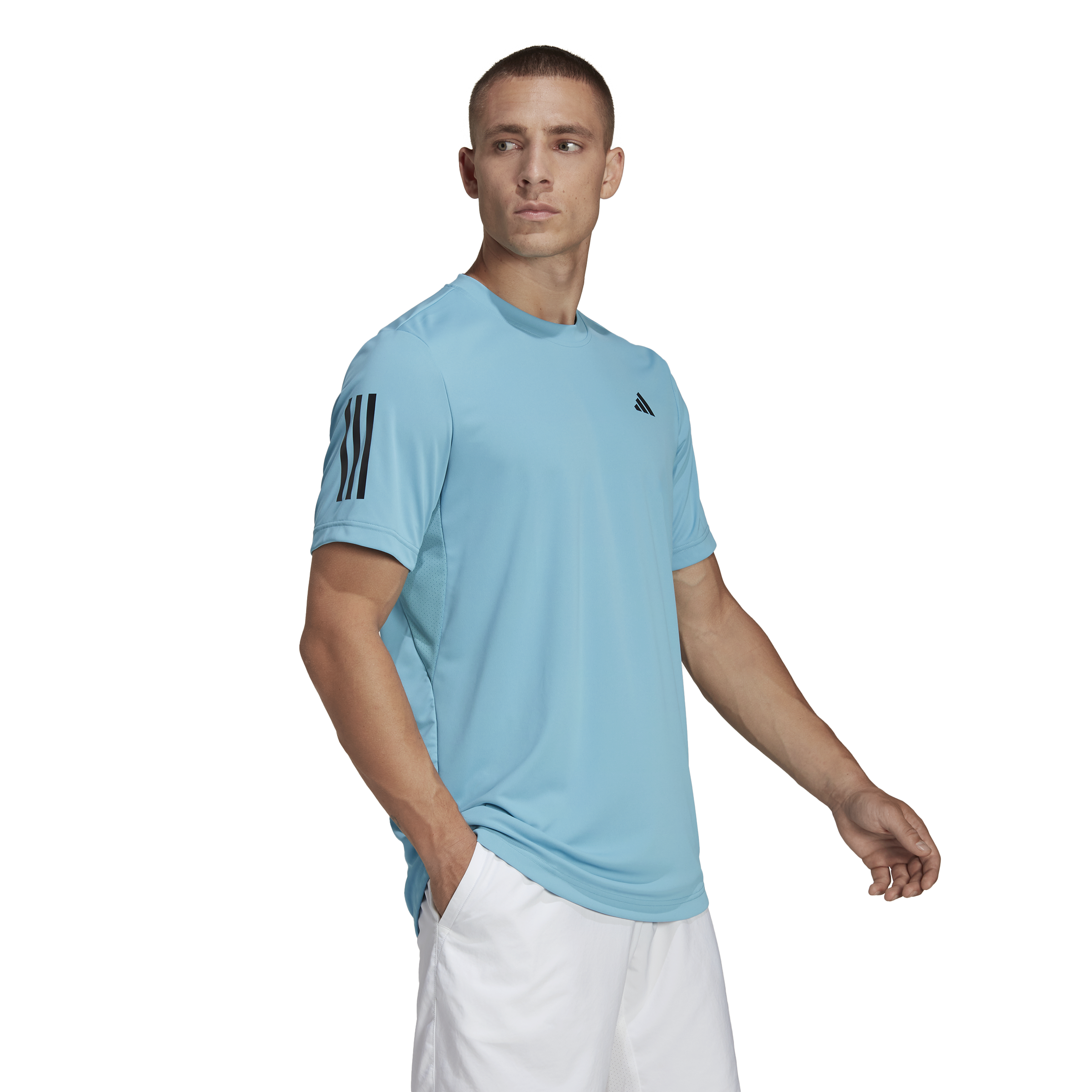 Mens Club 3-Stripes Short Sleeve T-Shirt