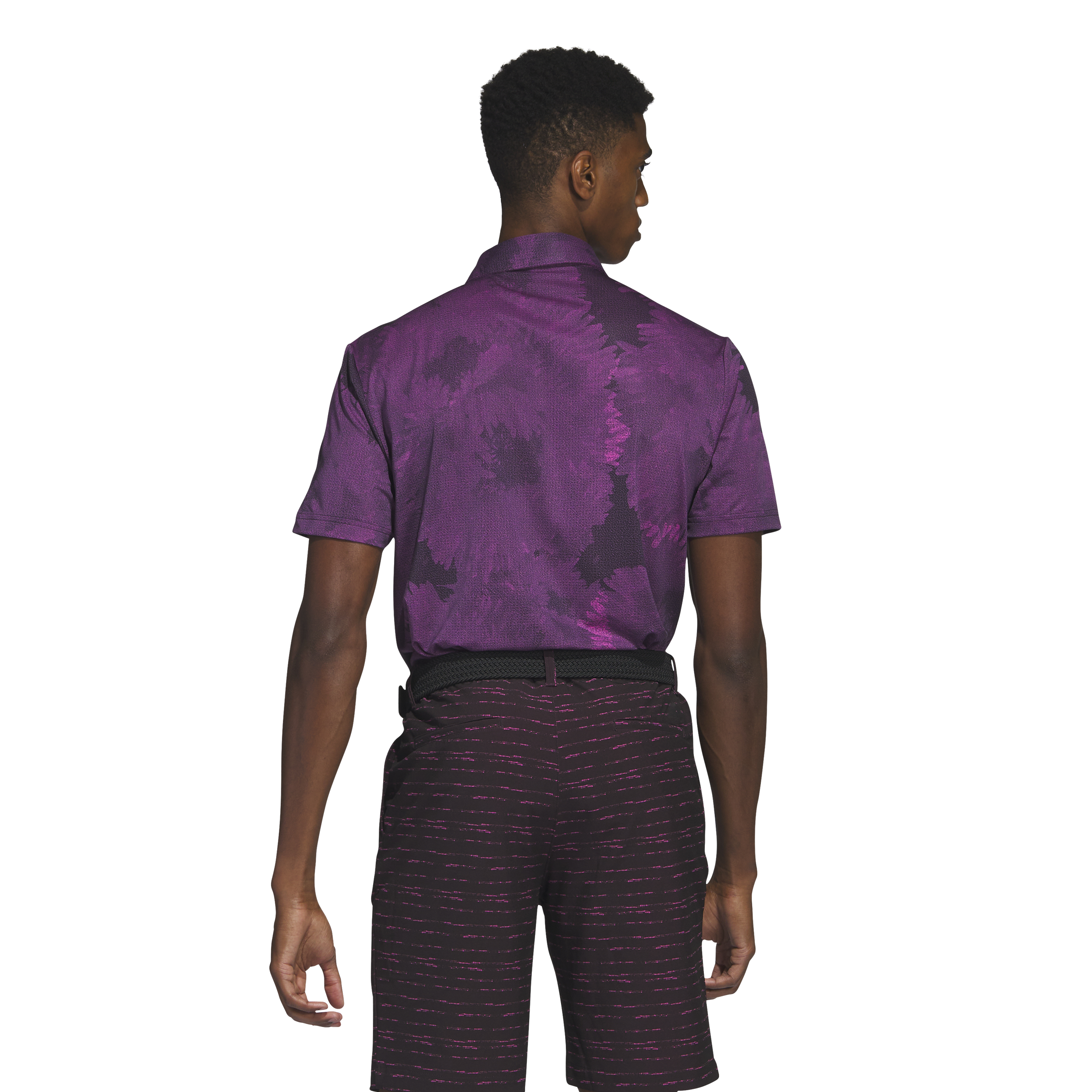 Mens Flower Mesh Golf Polo